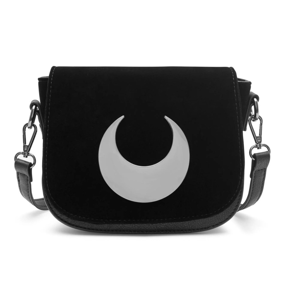 Black Crescent Moon Shoulder Bag